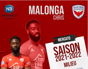 Foot / N3 : Chris Malonga retenu par le Racing Besançon