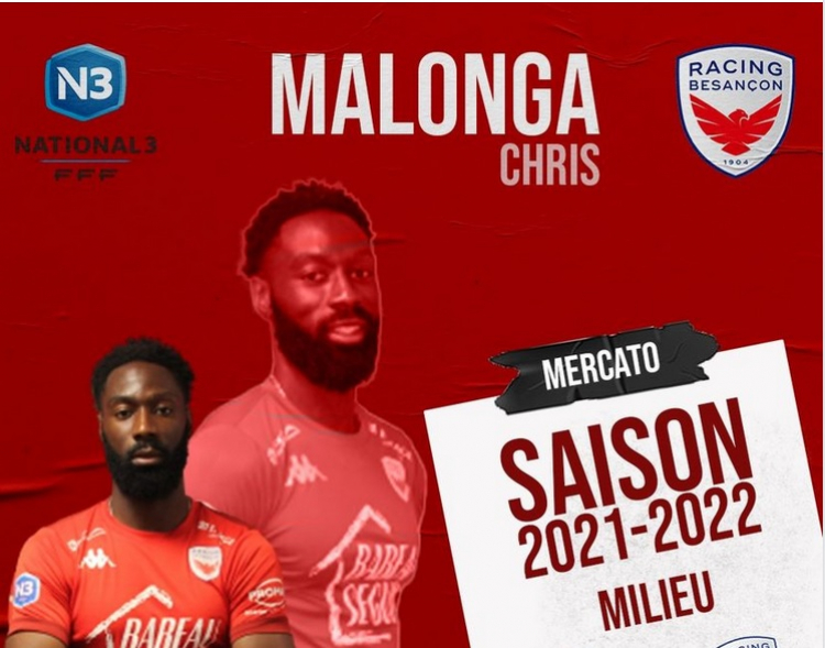 Foot / N3 : Chris Malonga retenu par le Racing Besançon
