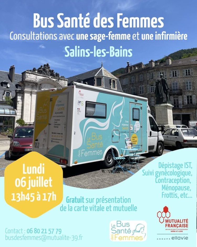 Salins-les-Bains : le Bus de Sant&eacute; des Femmes fait &eacute;tape lundi