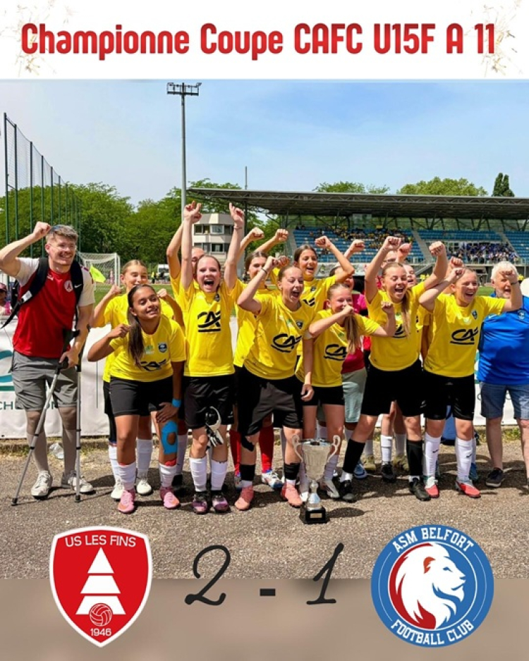 Football : les U15 f&eacute;minines des Fins  sacr&eacute;es championnes de Franche-Comt&eacute;