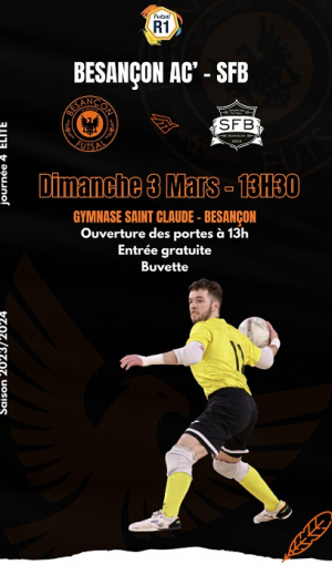 Futsal : Derby bisontin pour la 4è journée de R1 élite