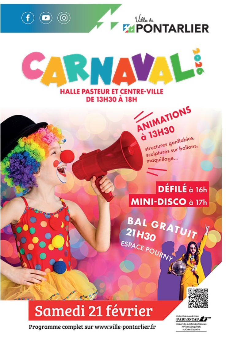 Carnaval : Pontarlier en mode festif le 21 f&eacute;vrier