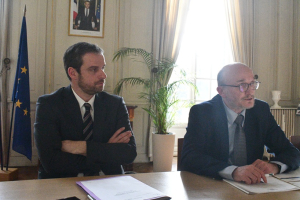 Rémi Bastille ( Préfet du Doubs). Laurent Quinet (Dr départemental de la Banque de France) 