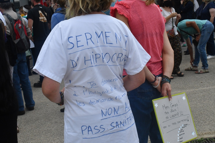 Besançon : Mobilisation syndicale contre le pass sanitaire