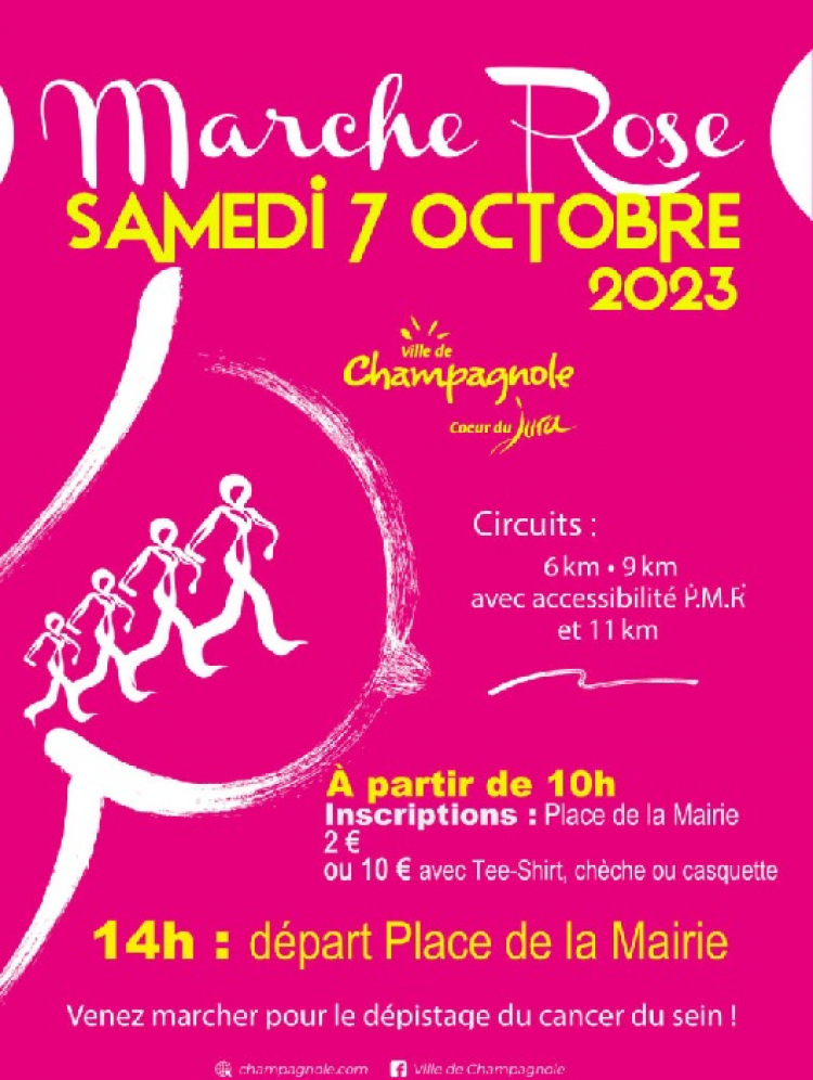 Octobre Rose : marche rose à Champagnole