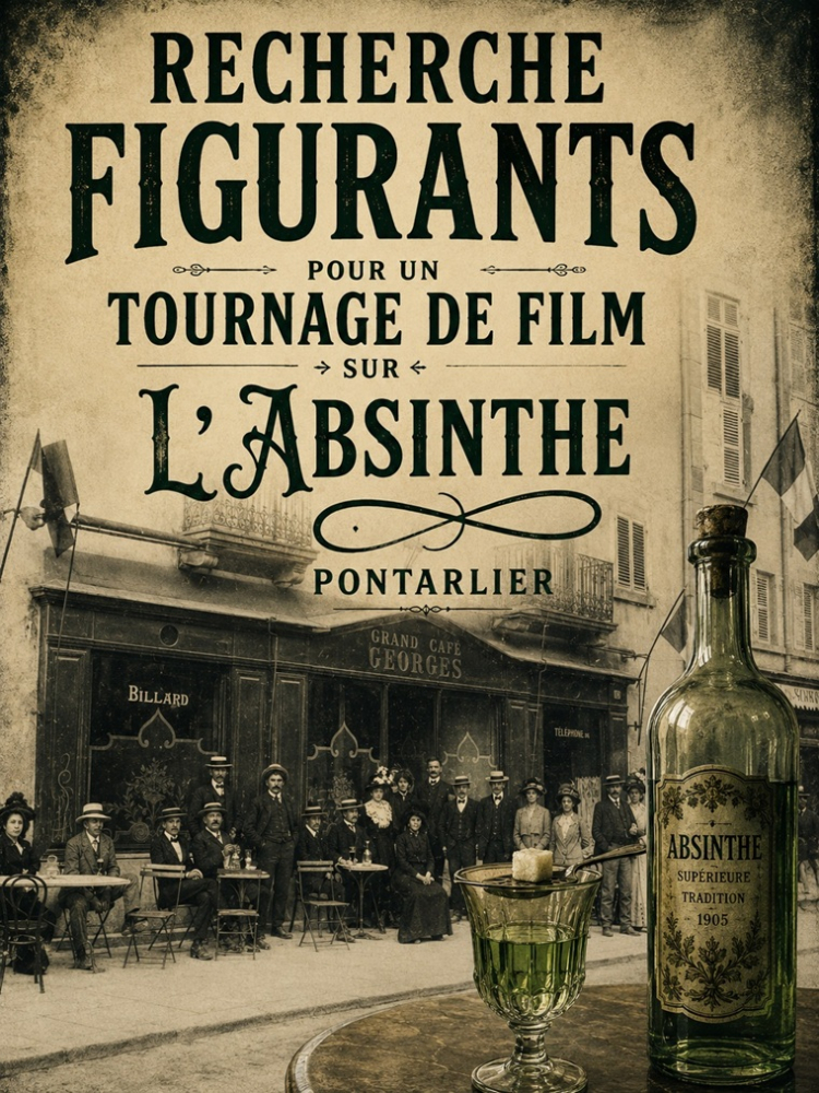 Casting lanc&eacute; pour un documentaire sur l&rsquo;absinthe tourn&eacute; &agrave; Pontarlier