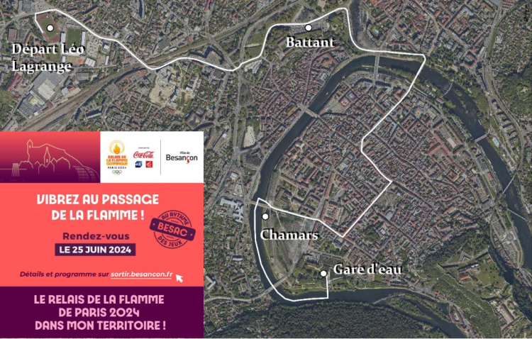 Besançon : la ville dévoile le parcours de la flamme