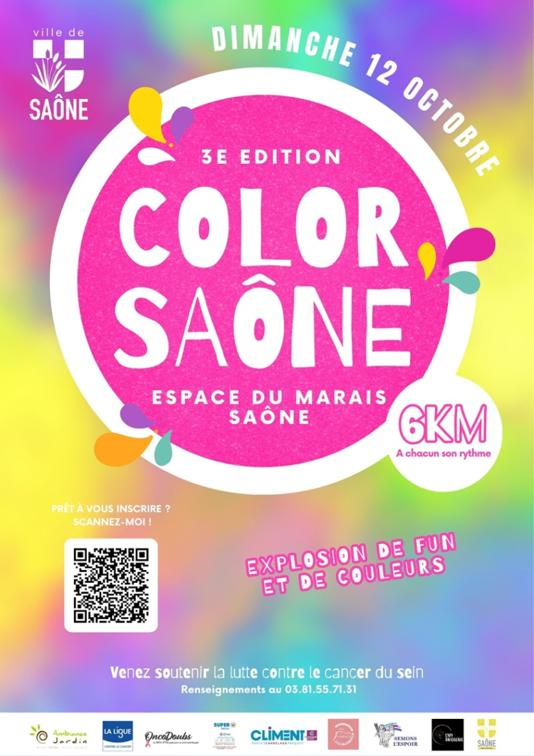 La Color Saône 2025 : une explosion de couleurs pour Octobre Rose