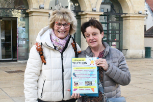 Avec une équipe très motivée, mesdames Mollé et Parent se mobilisent activement pour le Téléthon à Pontarlier 