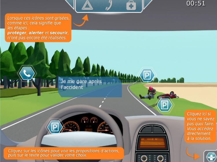 Lancement du serious game de sécurité routière