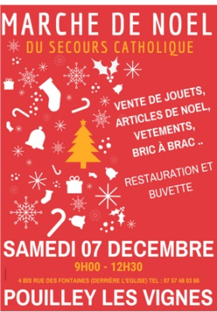 Pouilley-les-Vignes : marché de Noël du Secours Catholique