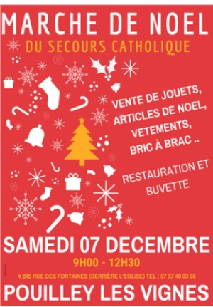 Pouilley-les-Vignes : marché de Noël du Secours Catholique