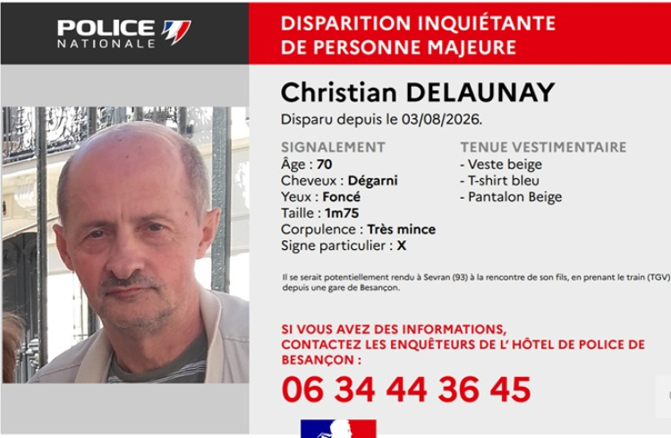 Besan&ccedil;on : appel &agrave; t&eacute;moins apr&egrave;s une disparition inqui&eacute;tante