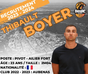 Basket  : une deuxième recrue pour le BesAC