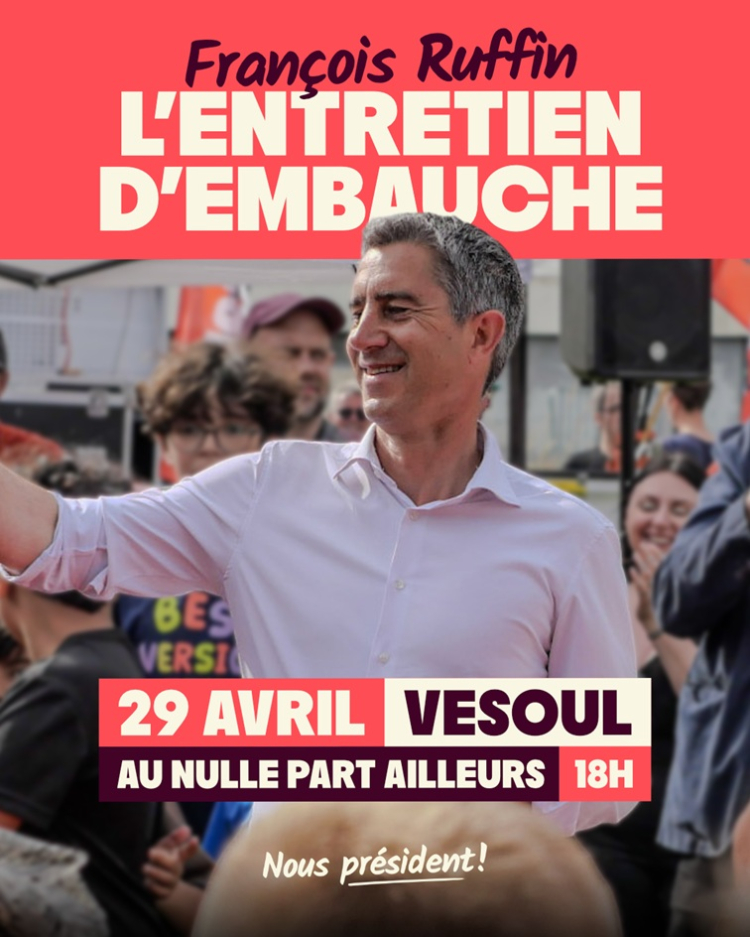 Fran&ccedil;ois Ruffin en soutien aux salari&eacute;s de Stellantis &agrave; Vesoul