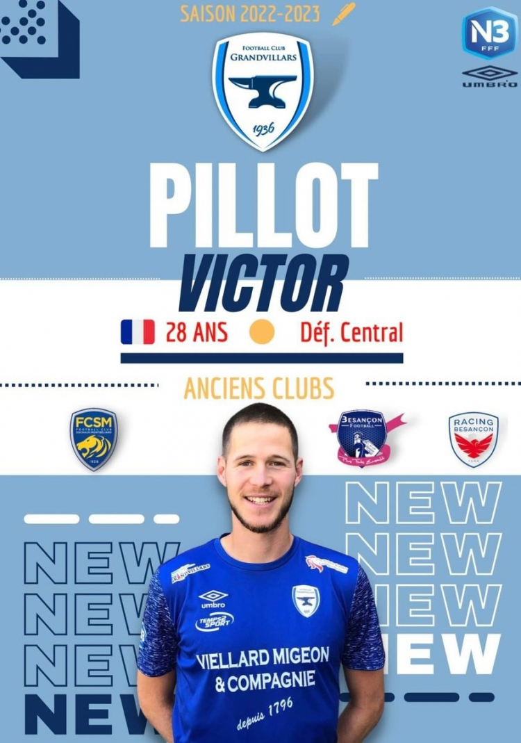 Foot / N3 : le défenseur Victor Pillot quitte le Racing Besançon