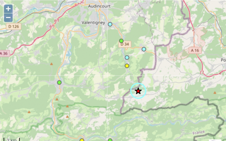 Une nouvelle secousse ressentie cette nuit dans le Nord Franche-Comté
