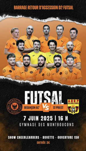 Le Besançon Académie Futsal joue son accession en D2 !
