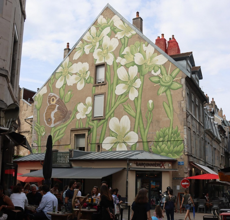 Besançon : Inauguration d&#039;une fresque murale dédiée à la biodiversité