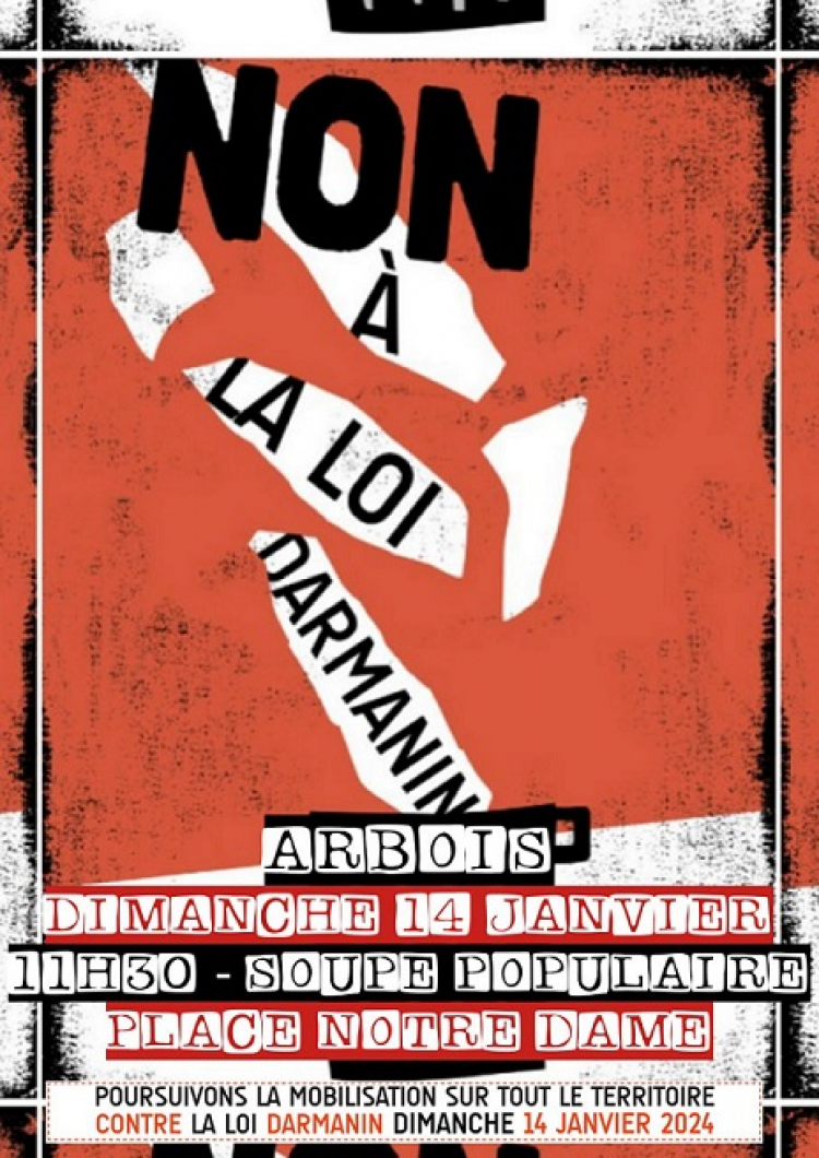 Loi immigation : rassemblement à Arbois