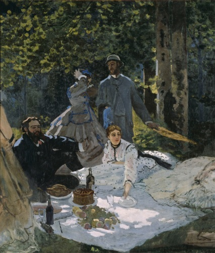 Le fragment central du « Déjeuner sur l’herbe », présenté au Musée des Beaux-Arts