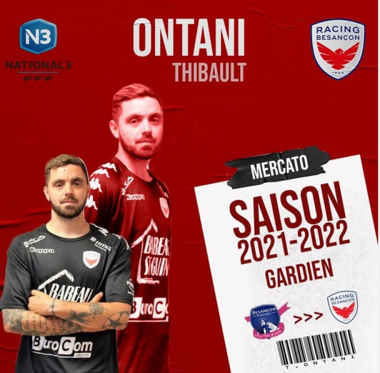 Foot / N3 : Une troisième recrue au Racing Besançon