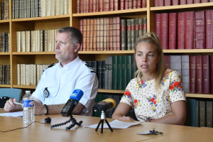 Alexia Marquis, Substitut du Procureur. David Tognelli, Chef par intérim de la Direction Interdépartementale de Police Judiciaire 