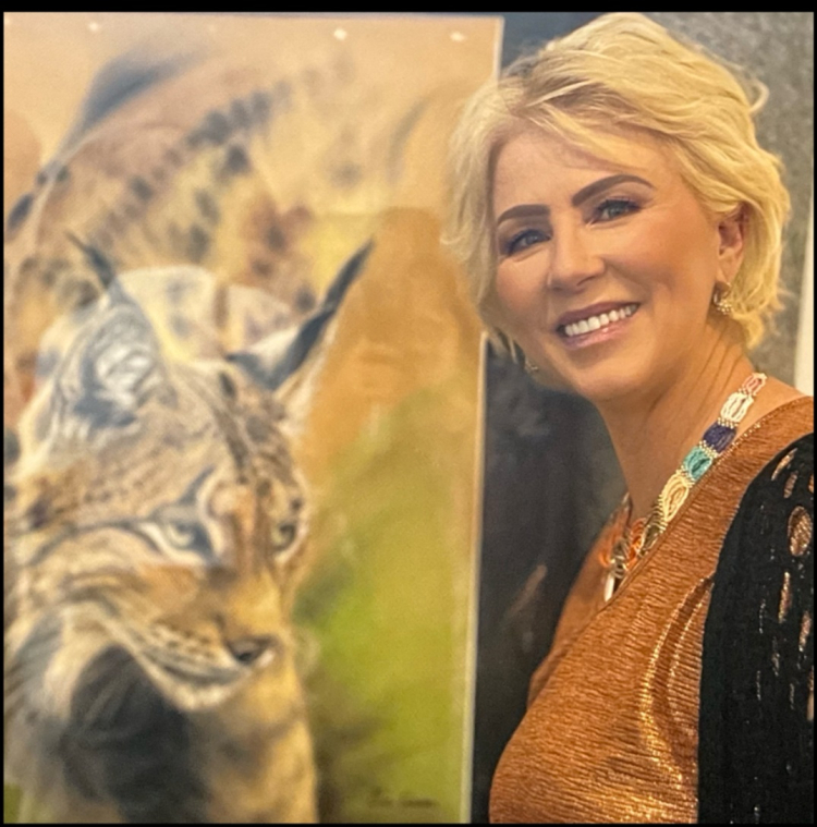 Peinture : À Montperreux, l’univers félin de l’artiste animalière Eve Carme