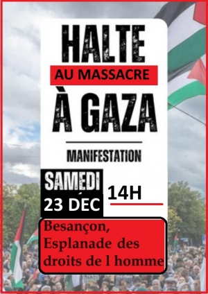 Besançon : « Halte aux massacres à Gaza et en Cisjordanie »