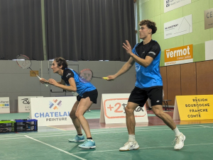 Photo / Badminton Val de Morteau : Lorrain Jolliat et Ava Money
