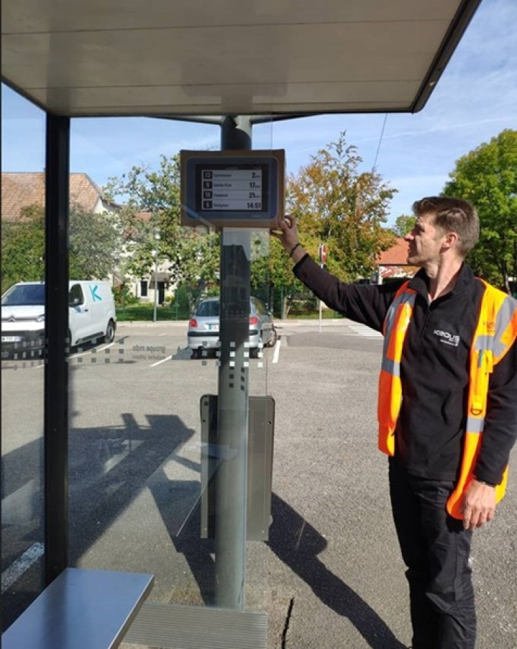 Grand Besançon : nouvelles bornes d&#039;information sur le réseau Ginko périurbain