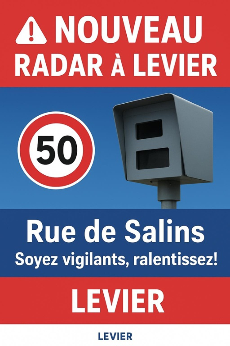 Sécurité routière : un nouveau radar automatique à Levier