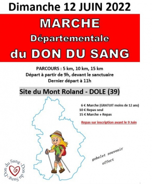 Jura : marche départementale pour le don de sang
