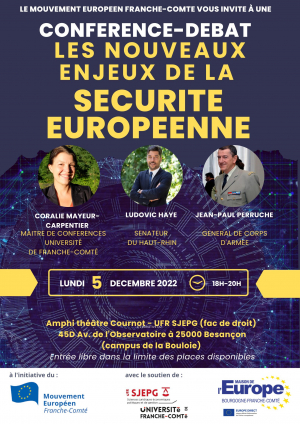 Besançon : conférence sur « les nouveaux enjeux de la sécurité européenne »