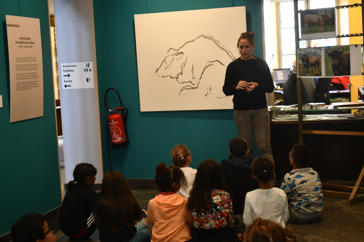 Des classes scolaires découvrent l&#039;exposition Charles Belle au Musée de Pontarlier