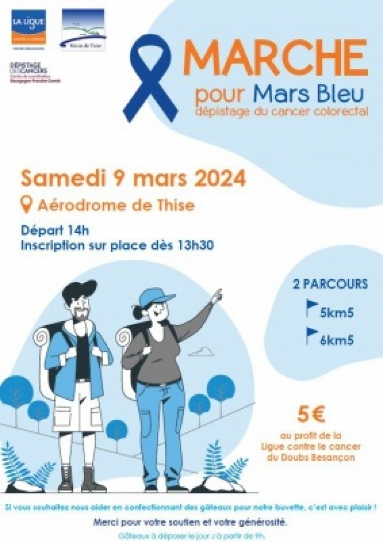 Mars Bleu : une marche pour sensibiliser au dépistage du cancer colorectal