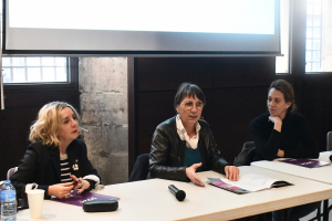 Laurence Madeline ( directrice des Musées de Besançon), Anne Vignot. Aline Chassagne. 